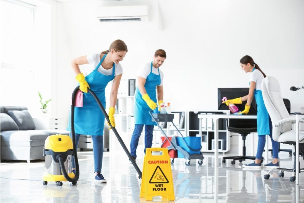 Contract office cleaning