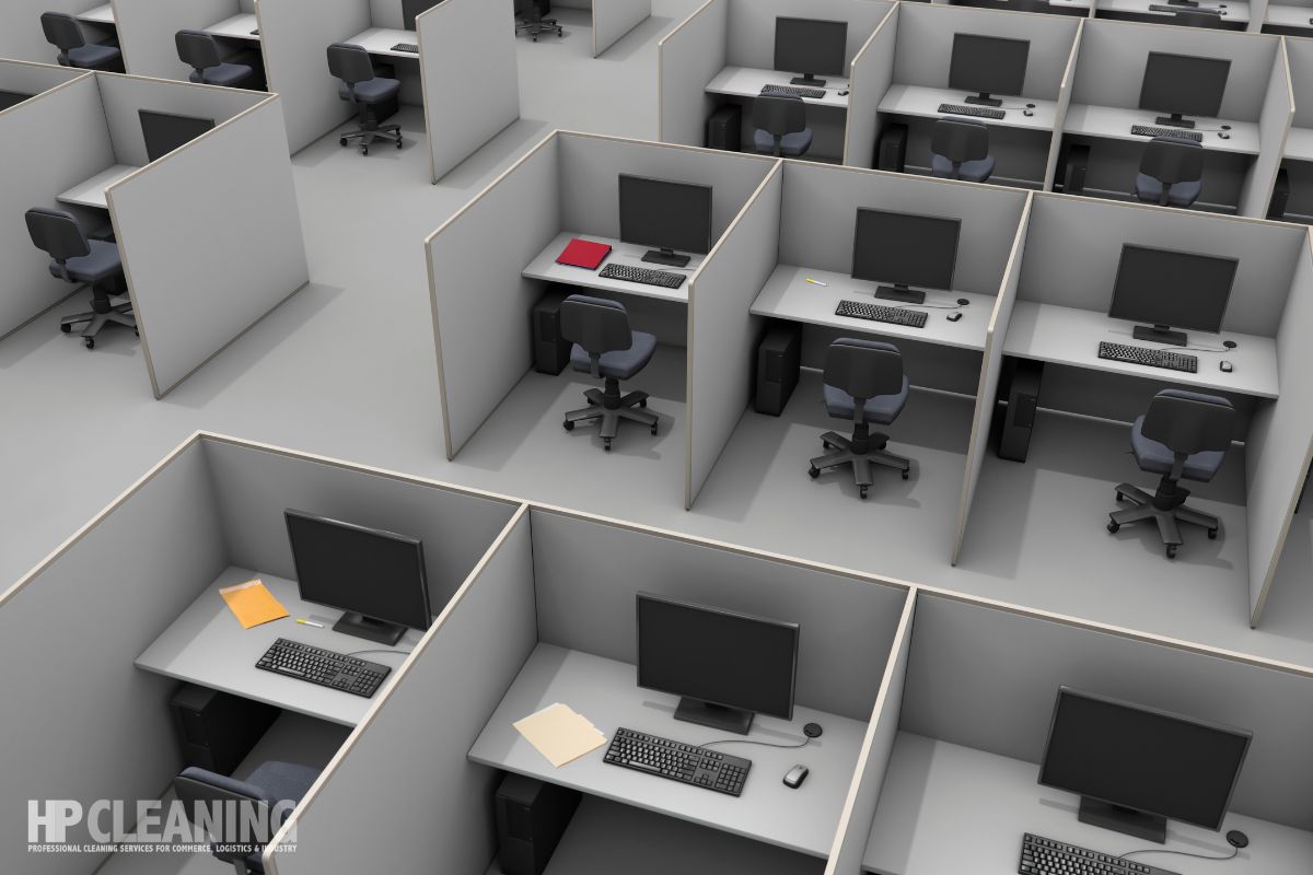 Call-centre workstations in a commercial office